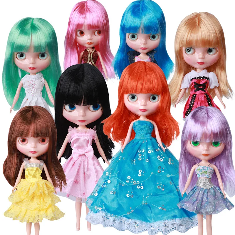 1/6 BJD кукла Blyth ледяной фабрики 4 вида цветов глаза меняют Макияж DIY куклы игрушки