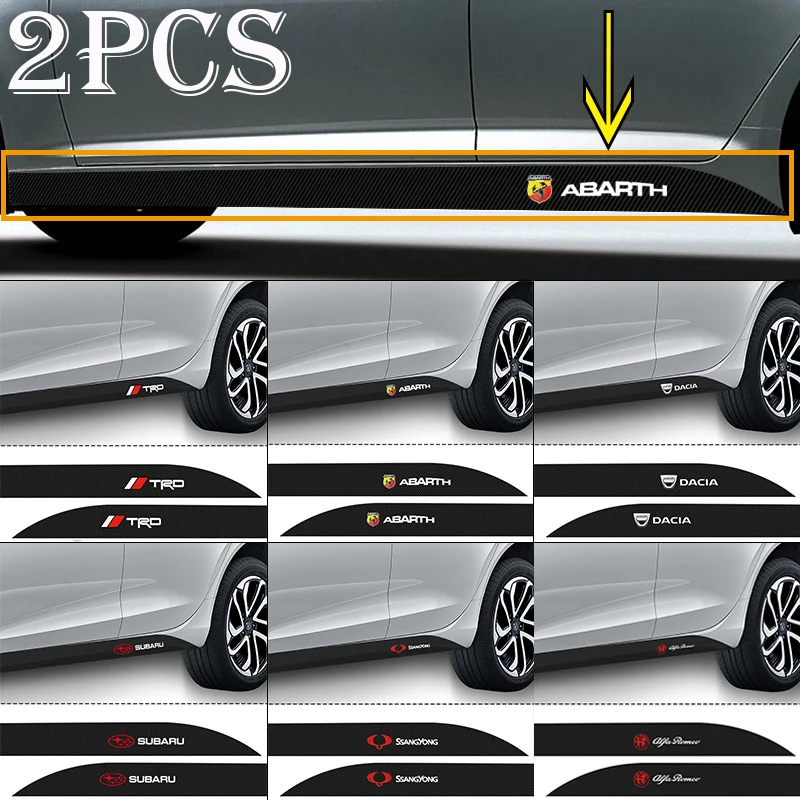 

2pcs Automobile Side Waist Carbon Fiber Car Logo Sticker for Land Rover Santana Series Maqueta Defender Discovery 1 2 3 4 Ir3