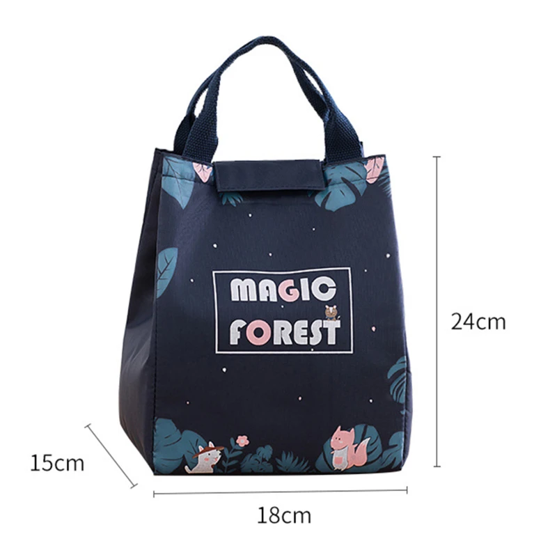 

Cooler Lunch Bag Fashion Multicolor Bags Women Waterproof Hand Pack Thermal Breakfast Box Portable Picnic Travel