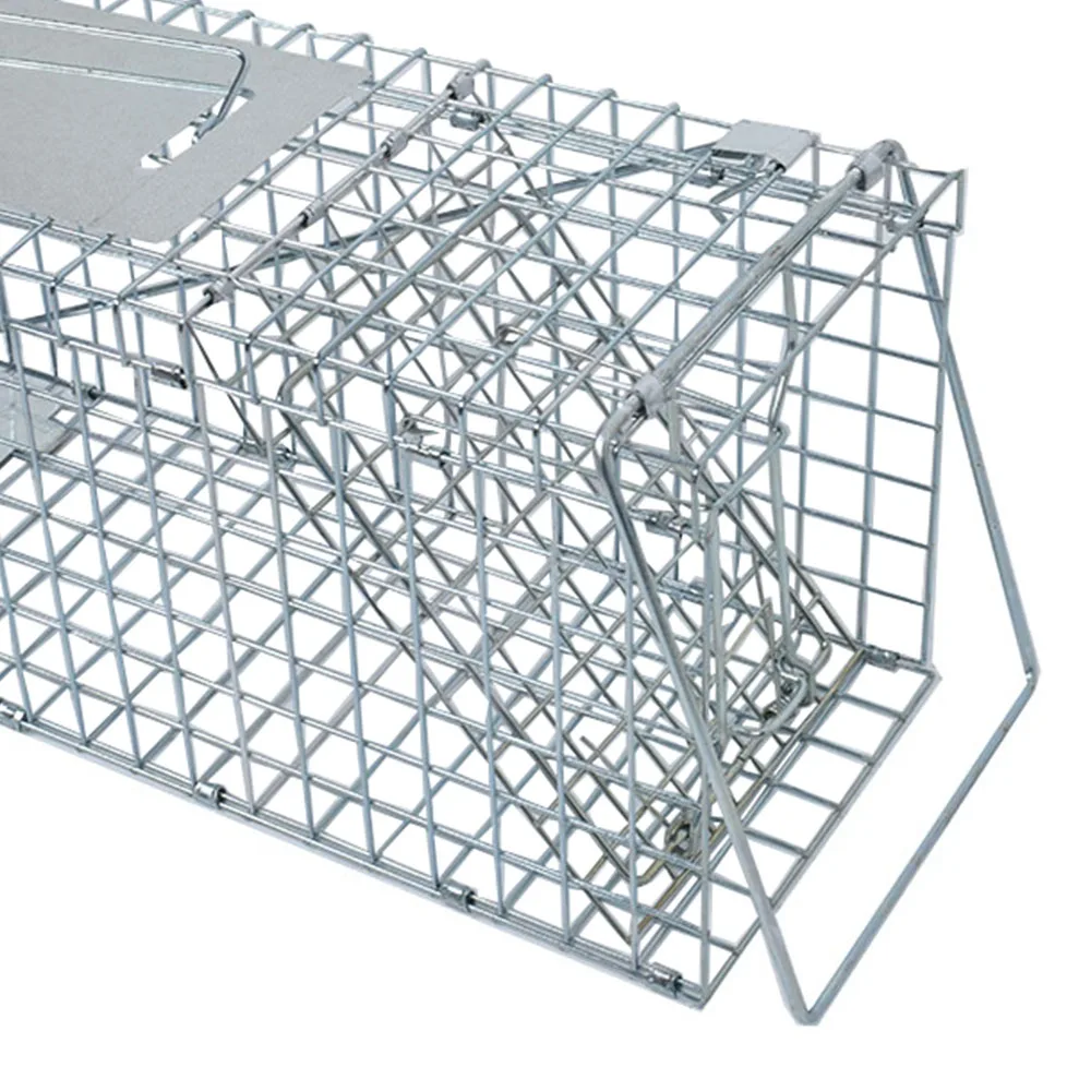 

24*8*7" Humane Animal Trap Steel Cage Rodent Control Skunk Possum