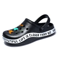 2021 mens sandals summer non slip fashion hole shoes clogs eva garden shoes home indoor beach flat male slippers mules
