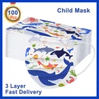 Маска хирургическая одноразовая детская с фильтром, 3 слоя, 50100 шт.