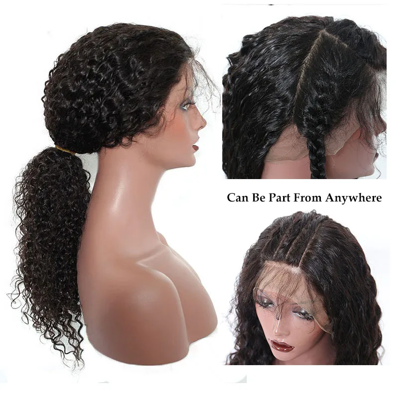 Прозрачные полностью кружевные человеческие волосы парики предварительно