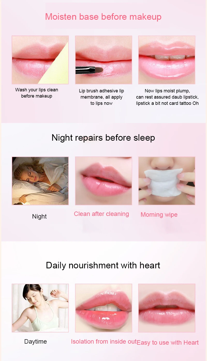 Peach Lip Balm Moisturizin Colorless Repair Moisturizing Oil Sleeping Jelly Gloss Skincare TXTB1 |