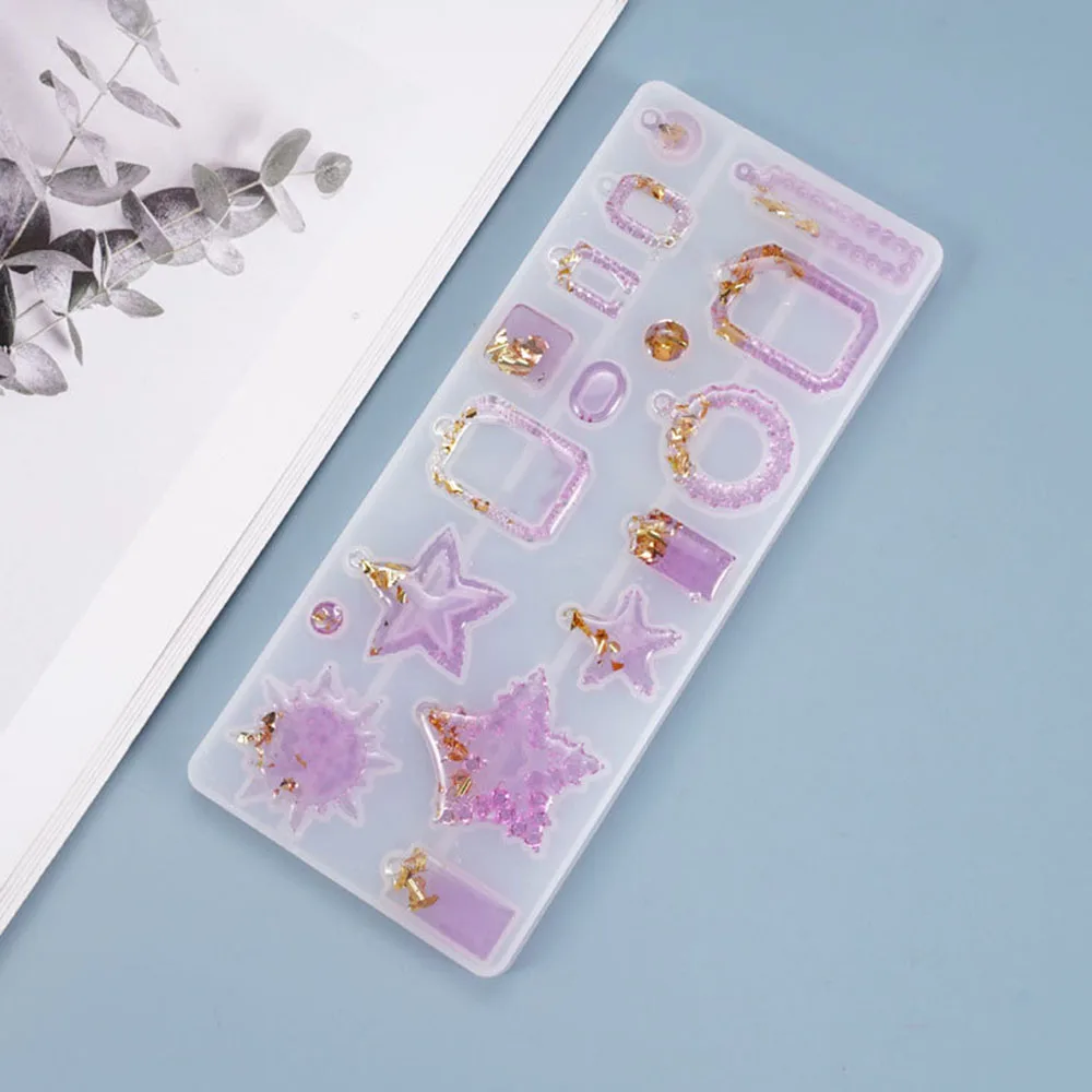 

Silicone Earring Pendant Mold Jewelry Resin Mould Casting Craft Epoxy Diy Tool
