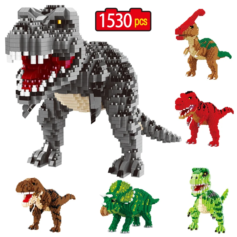 

1530pcs Mini City Jurassic World Park Dinosaur Model Building Blocks Triceratops Tyrannosaurus Bricks Toys For Children Gifts