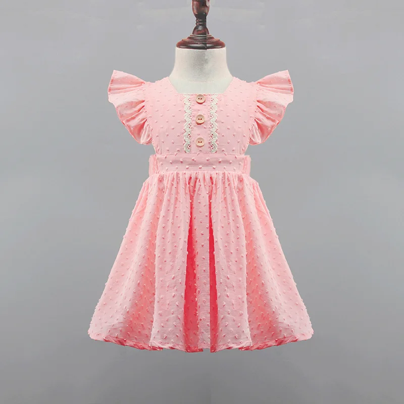 Платье для девочек 2020 хлопок повседневные платья с буфами и цветочным принтом