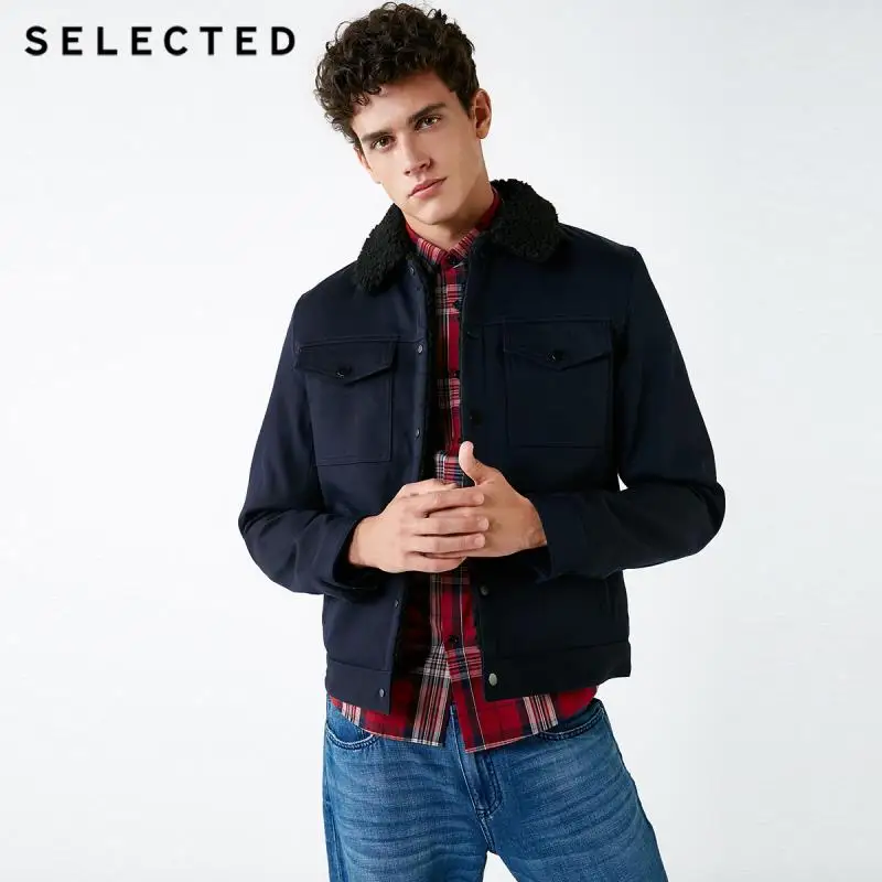 Отборные мужские весенние имитация ягненка кашемир подкладка верхняя одежда