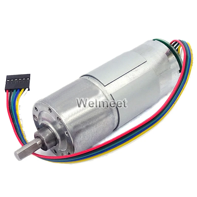 Редукторный двигатель с большим крутящим моментом и кодовым диском 1 шт. 12 В 24