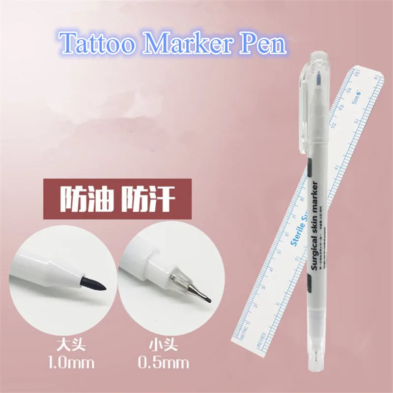 1 Набор стерилизованный маркер для тату ручка хирургическая кожа микроблейдинг