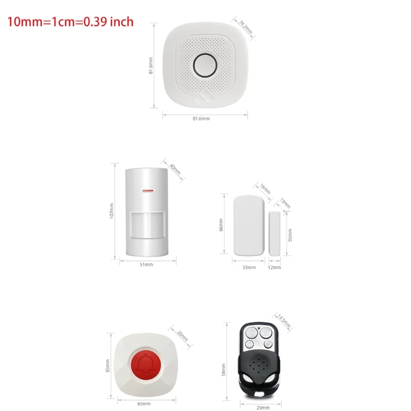 

MXLC TUYA WiFi Home Security Alarm System Compatible with Alexa for -Google Assistant