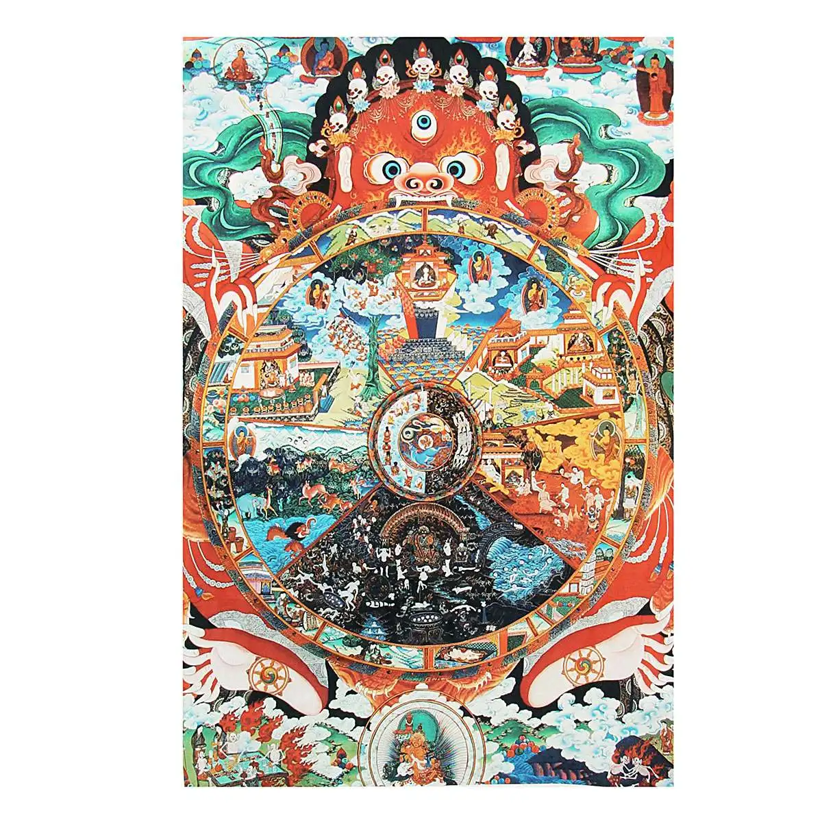 Тибетская вышивка шелковой ткани Samsara Amitabha Будда Будды Thangka Thanka Тибетские буддийские декоративные картины подарок