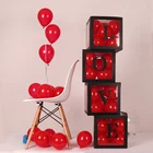 DIY прозрачный шар коробка блоки латексные воздушные шары Коробки Свадьба День Святого Валентина вечерние украшения для детского душа