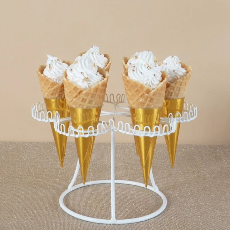 

Ice Cream Holder Cake Candy Shelf Transparent Display Stand Multilayer Party Ice Cream Cake Stand