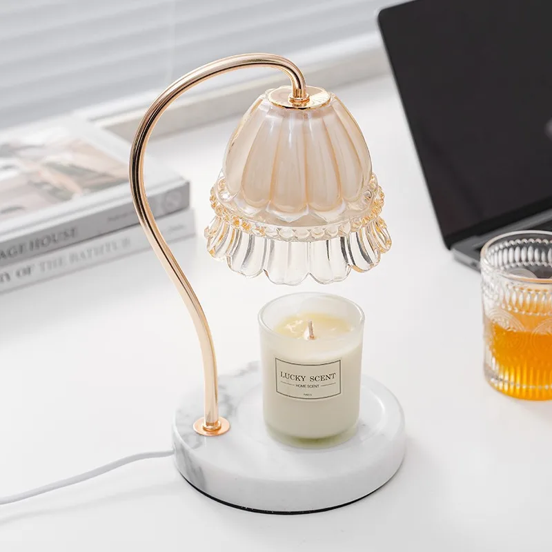 Electric Candle Melting Warmer Fragrance Lamp Dimmable Table Light Bedroom
