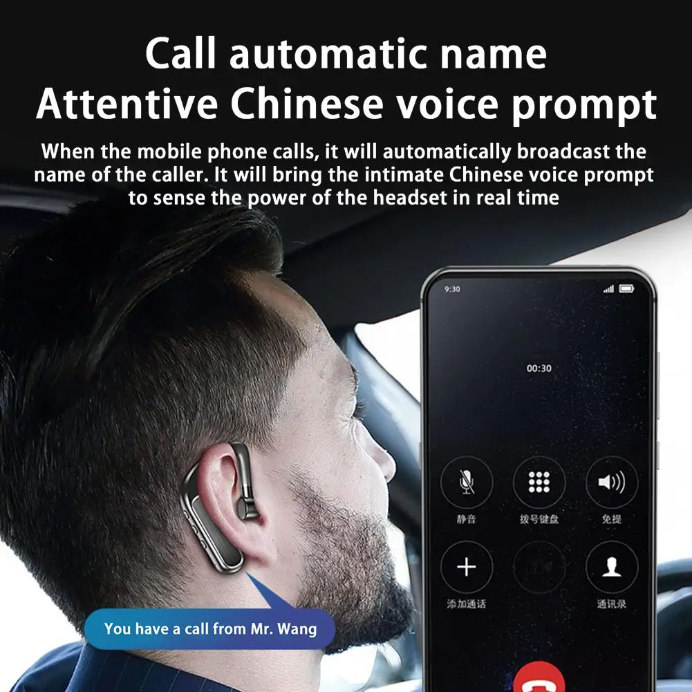 

Bluetooth Headset Wireless Bluetooth Earpiece In-ear Noise Cancelling Headset with Mic Compatible for iPhone Android Cell Phones