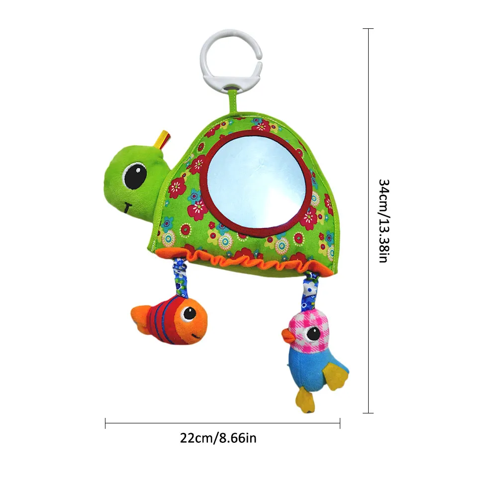 

Baby Toy Stuffed Plush Baby Rattles Toddler Car Seat Fish Mirror Infant Stroller Hanging Newborn Educational Toy