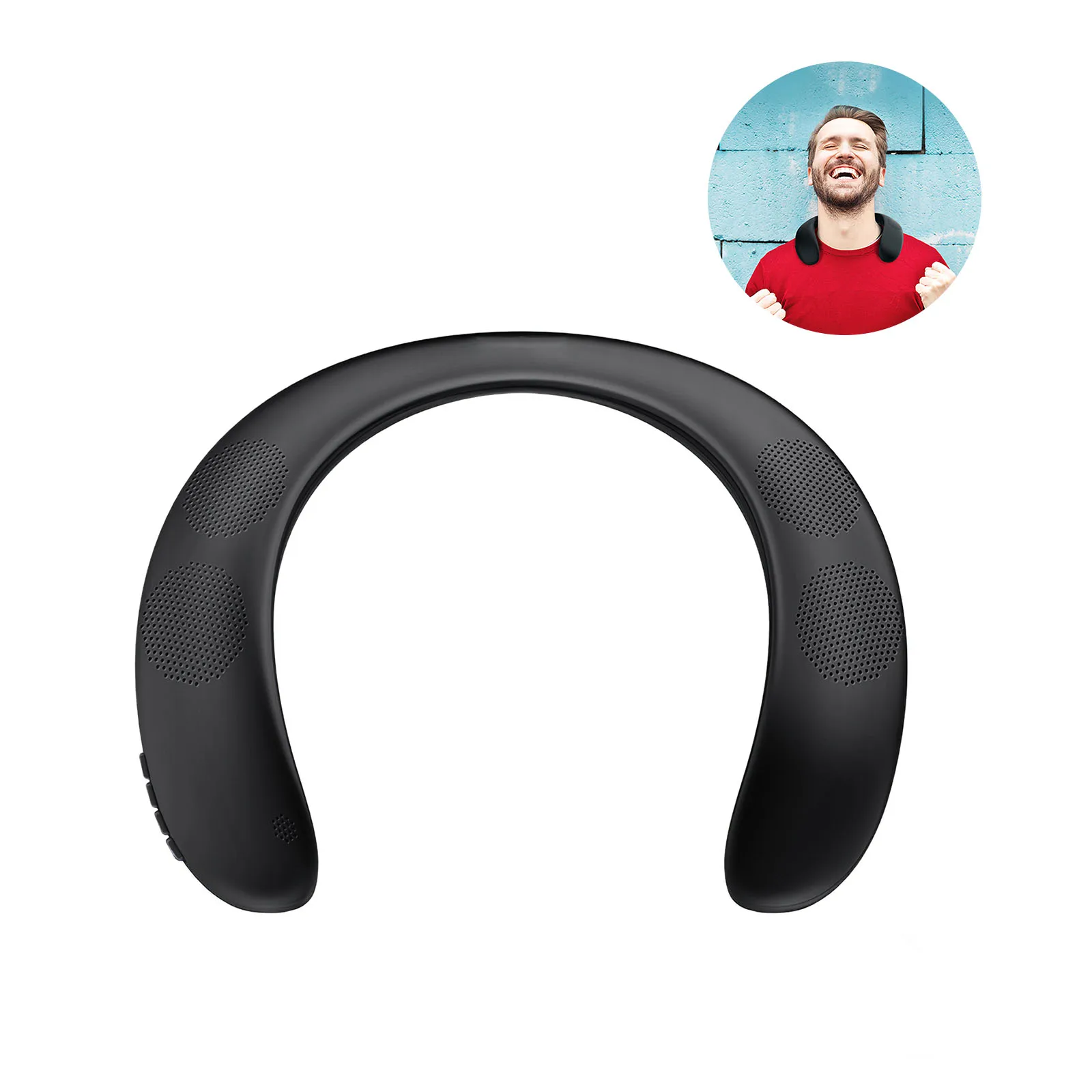 

Bluetooth Player Mp3 Music Player Built-In Mic With Microphone Portable Music Players Neckband Bluetooth 5.0 Speakers Wireless