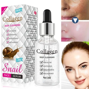 Коллагеновая сыворотка, косметическая Сыворотка для восстановления улитки, осветления, подтяжки и отбеливания кожи от морщин