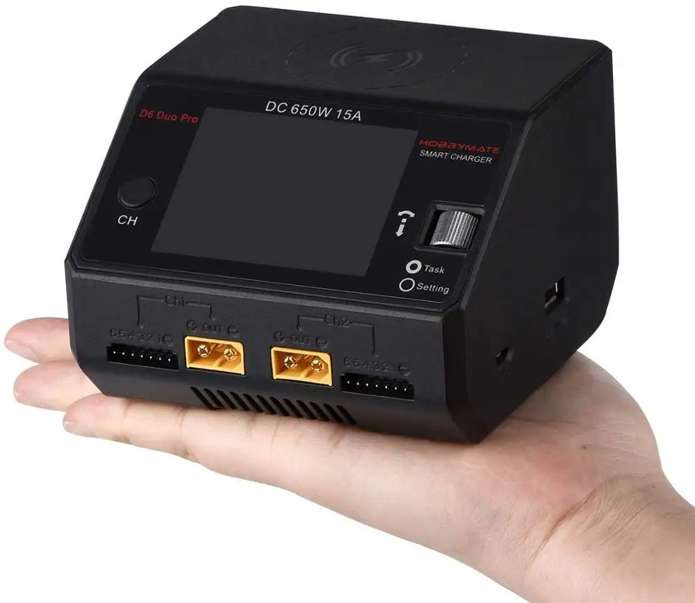 HOTA D6 Pro умное зарядное устройство AC200W DC650W 15A для Lipo LiIon NiMH батареи с iPhone samsung беспроводной зарядки