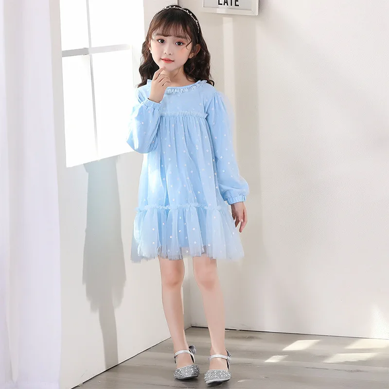 

Весна-Осень 2021, детская одежда, платье с длинным рукавом для девочек, детские платья для девочек, детская одежда, модные платья для подростко...