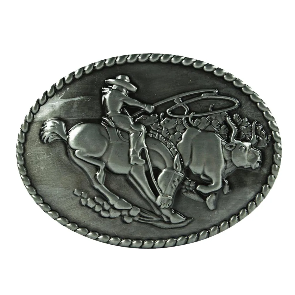 

Strong Rider Oval Male Cowboy Belt Buckles for All Seasons Accessories