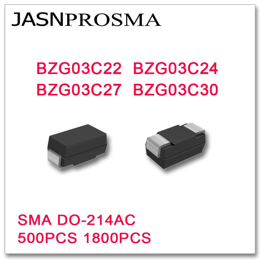 JASNPROSMA 500 шт. 1800 SMA BZG03C22 BZG03C24 BZG03C27 BZG03C30 DO-214AC высокое качество BZG03C - купить по