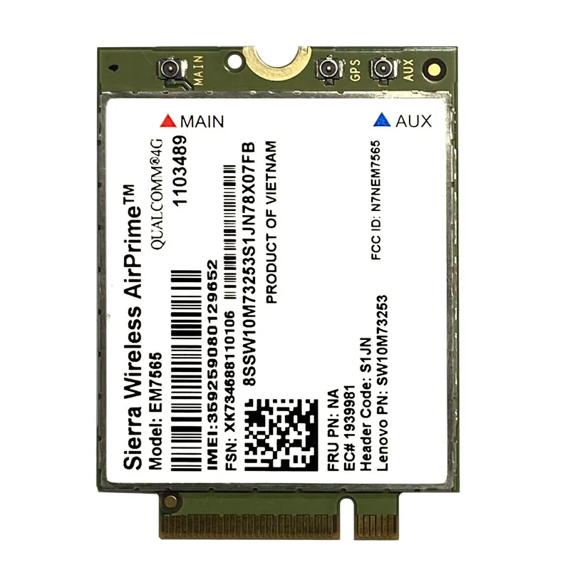 Sierra Wireless EM7565 LTE-модуль Advanced Pro Cat-12 глобальная связь с 3G Fallback для ноутбука Thinkpad Carbon X1