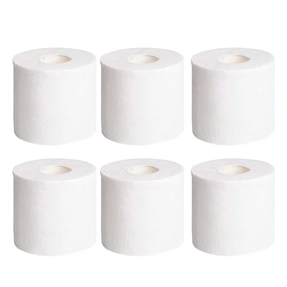 

6pcs 3ply Toilet Paper-Towels White Toilet Tissue Prevent Flu Cleaning Toilet Tissue Hollow Replacement Roll Paper z1