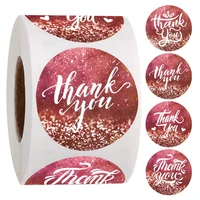 500pcs colorful thank you sticker with heart for envelope sealing labels business package decoration party wedding supply