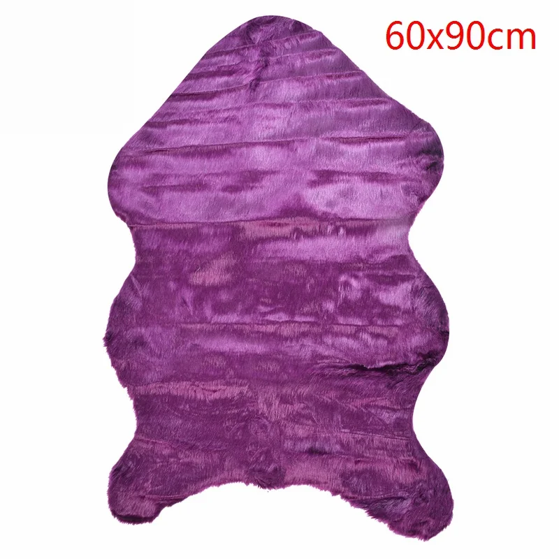 A4 60X90cm DIDIHOU, мех, Искусственная овчина, мохнатый ковер, для гостиной, моющийся, для спальни, искусственный коврик, кожа, мех, однотонный, пушистый, ковер для спальни - Цвет: A4 60X90cm