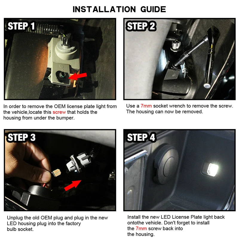 DERI 2 шт. светодиодные лампы для номерного знака автомобиля замена сборки 2015 2018 Chevy