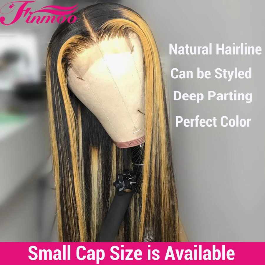 Прямой Мёд блондинка 13x6 Синтетические волосы на кружеве человеческих волос