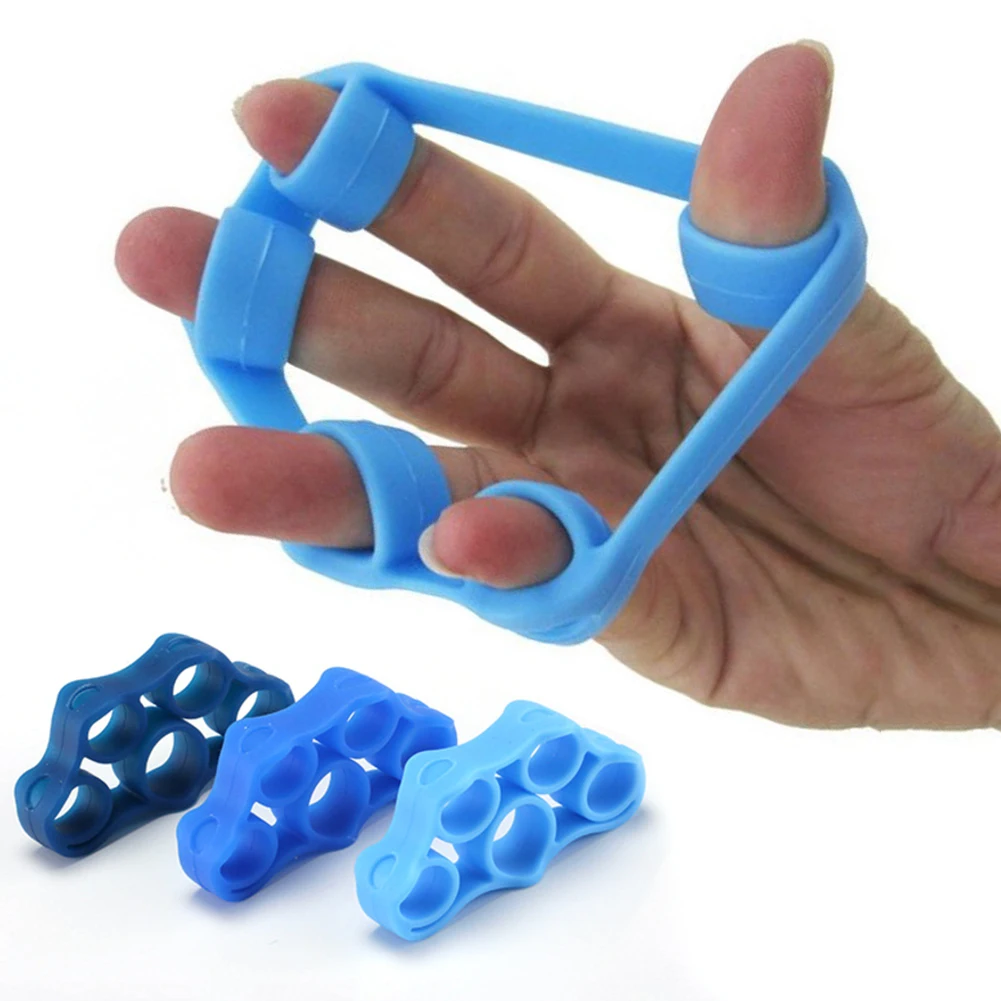 Dedos de silicona para aliviar el estr&eacute;s, Motor de juguete de tensi&oacute;n, dedos, entrenador, anillo de tracci&oacute;n para dedos para adultos y ni&ntilde;os, L50-0