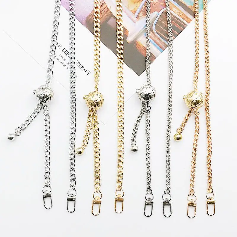 

New metal chain oblique span diy jewelry accessories adjustable telescopic oblique span mobile phone lanyard chain