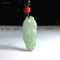 cynsfja new real certified natural a grade burmese jadeite amulets career jade pendant green high quality hand carved best gifts