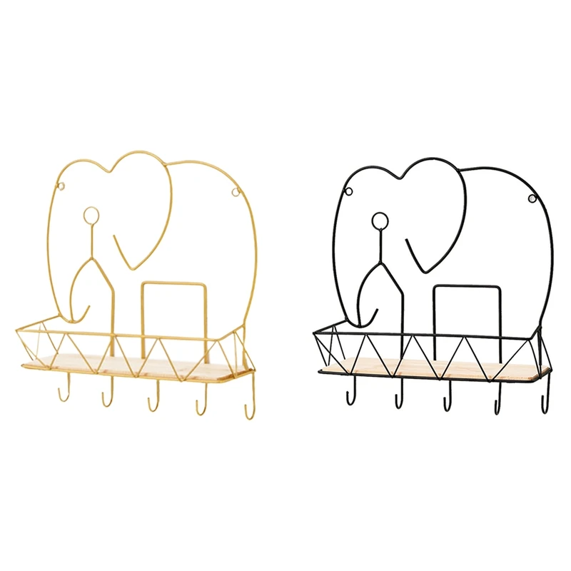 

Животное стиль кованого железа декоративные настенные полки с крюком, бонсай настенная полка домашний декор Спальня Гостиная