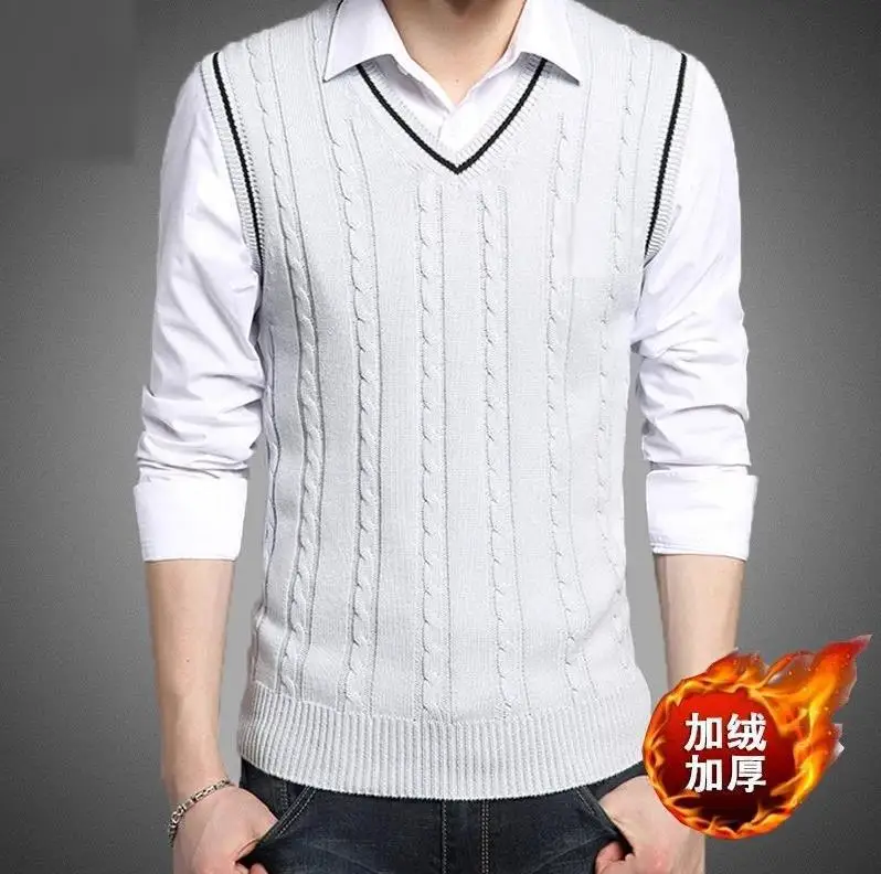 Men Sweater Winter&ampspring Jacket Mens Pullovers Sleeveless Knitted Gentleman Vest Male Elegant Casual Designe | Мужская одежда