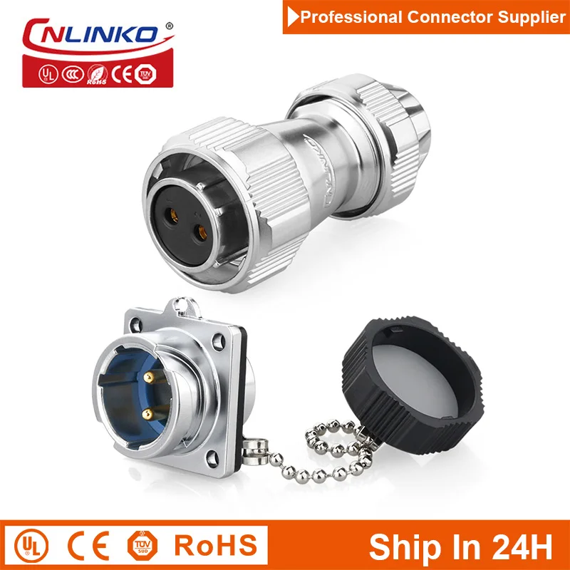 

Cnlinko YZ20 Aviation 2Pin Cable Joint M20 Power Connector Circular Plug Socket Adapter for Outdoor Lighting Welding Accessories