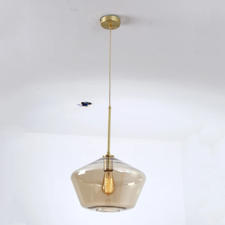 27 современный подвесной светильник из выдувного стекла для ресторана с