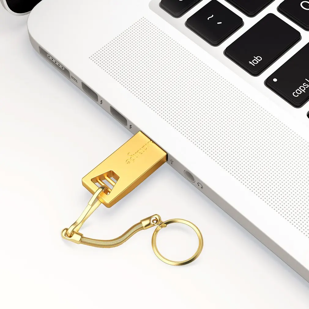 Золотой Универсальный металлический прямоугольник ручка драйвер карта памяти USB