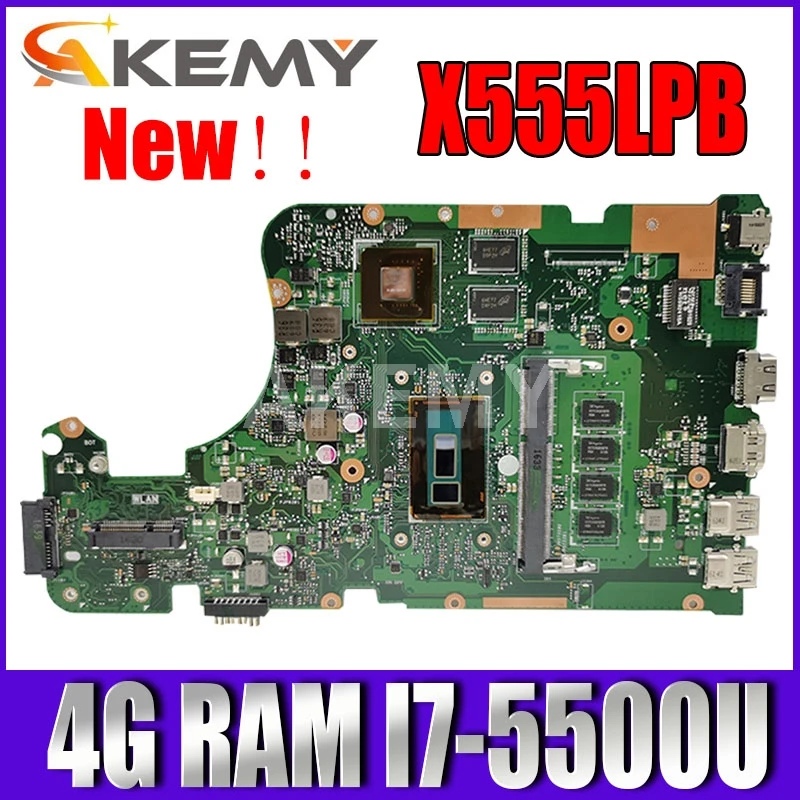 Akmey X555LP REV 1 mianboard для Asus X555LPB X555Li материнская плата ноутбука 4 Гб RAM I7 5500 Radeon R5 M230/2