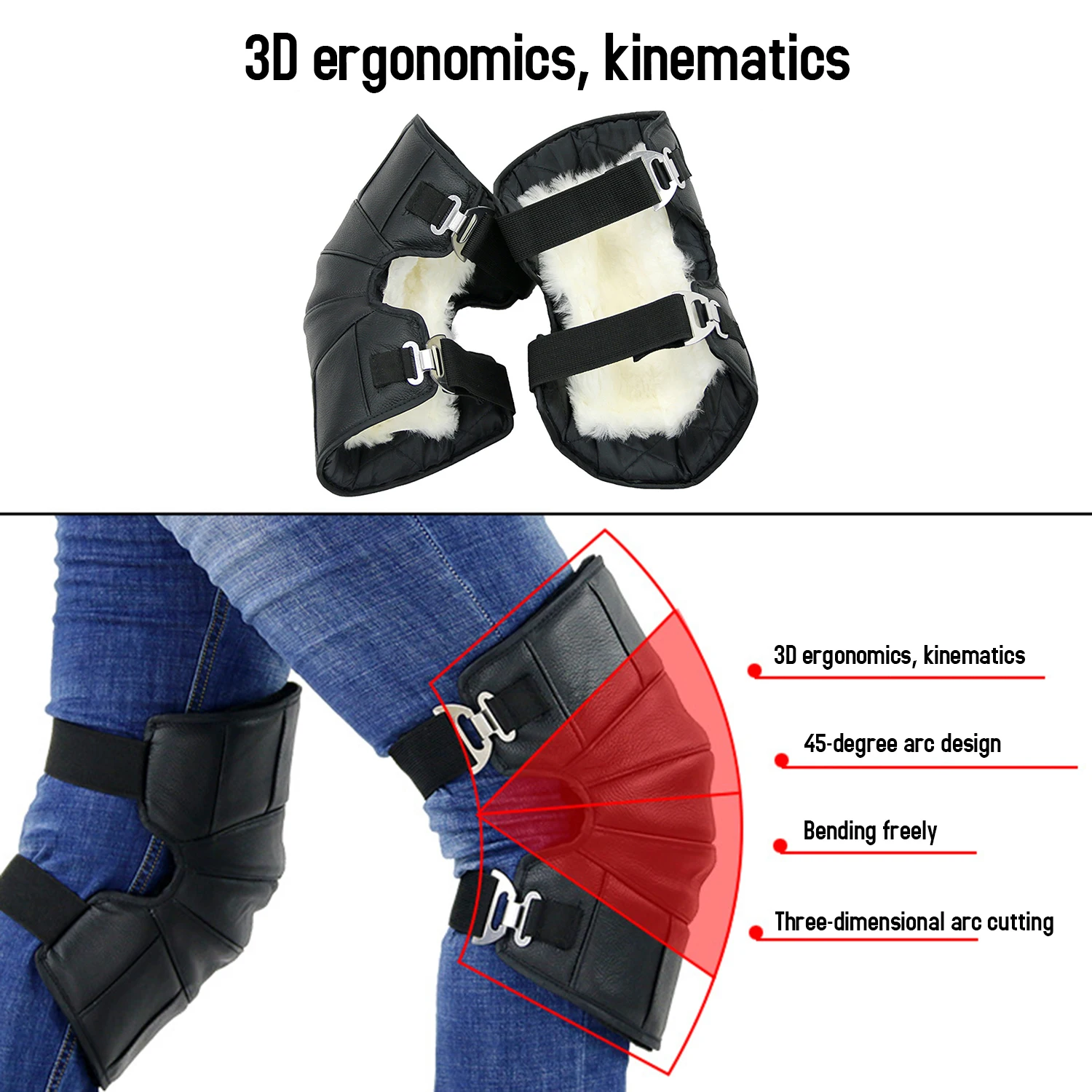 

Универсальная мотоциклетная теплая защита колена, утолщенная кожа, шерсть, белая губка, мотоциклетная защита колена, ветрозащитные наколен...