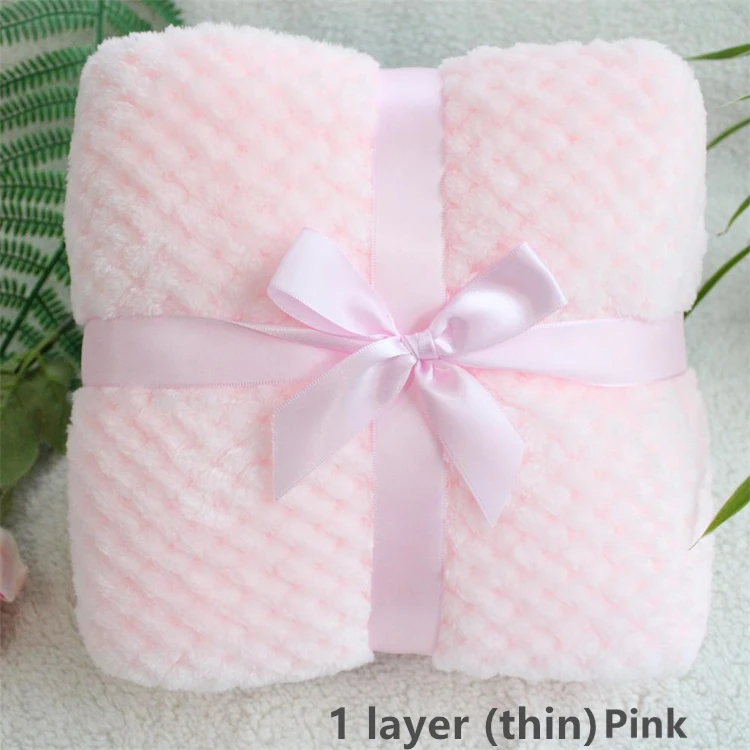 70X100cm-100X120cm детское одеяло на флисе красивое Пышное детское одеяло собака ковер для девочек розового и синего цвета для мальчиков детское спальное одеяло для постельные принадлежности для малышей, Пеленальное Одеяло