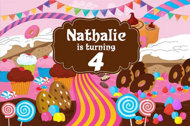 

custom cartoon candy land photo background photography backdrops quality vinyl