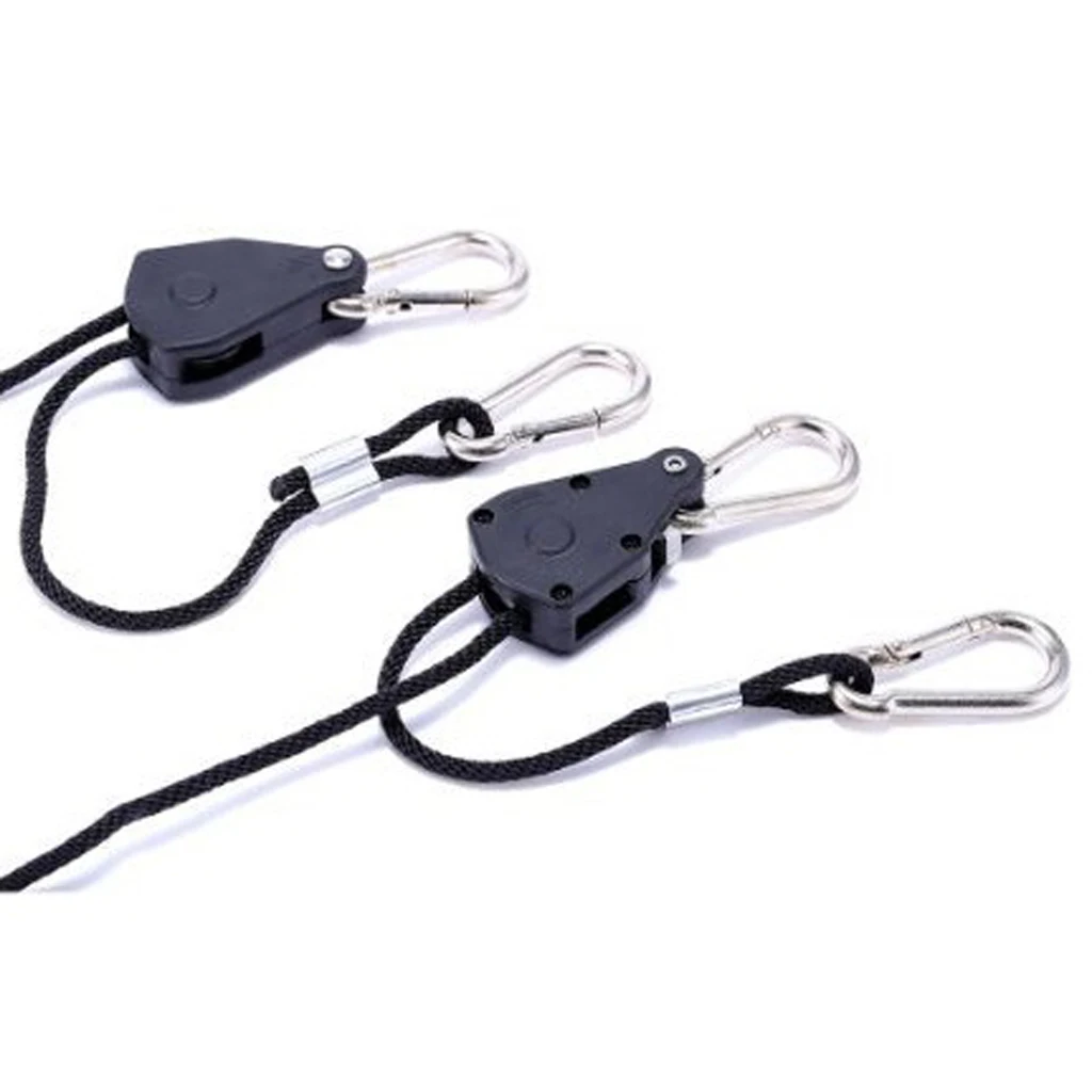 

150lbs Adjustable Ratchet Rope Ratchet Hanging Kit For Hydroponic/Grow Tent