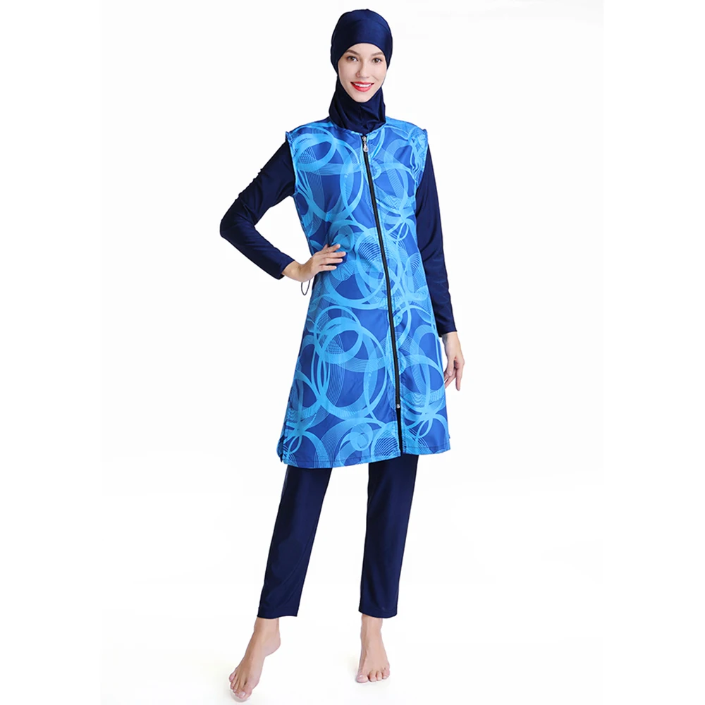 Размера плюс мусульманские Плавание одежда Для женщин скромный полное покрытие