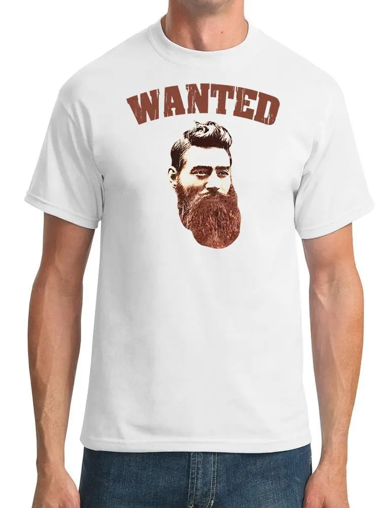 Ned kellly Old Portrait - Australian Criminal Legend Mens T-Shirt Tops wholesale Tee custom Environtal printed Tshirt cheap wh | Мужская
