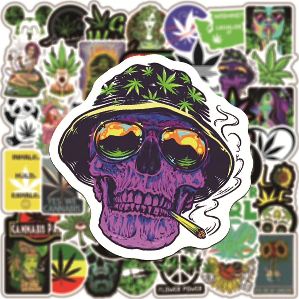 1050100psc horror cool characters leaves weed smoking graffiti stickers skateboard laptop phone bike sticker decal kid toy free global shipping