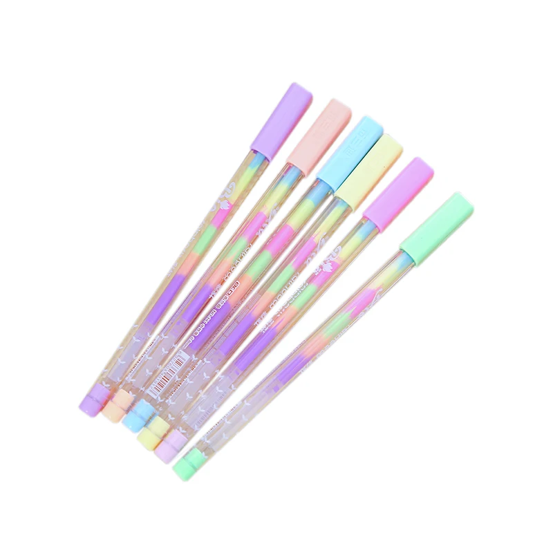 Радужная цветная гелевая ручка дневник хайлайтер черная карта 6 в 1 цветной мел